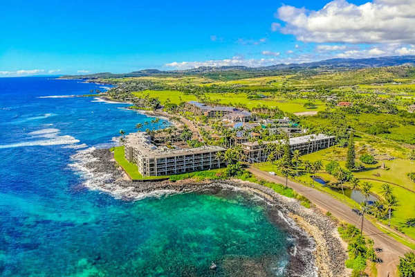 Resort surrounded by stunning ocean scenery