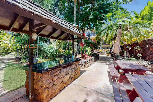 Shaded BBQ area for outdoor gatherings
