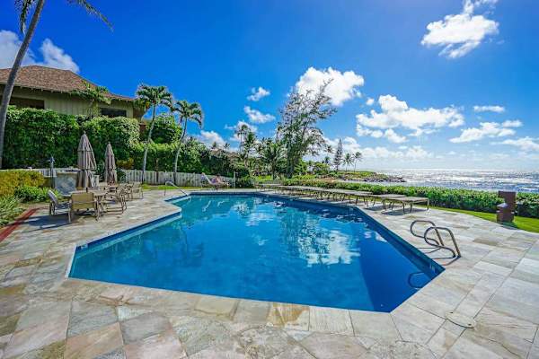 Sparkling Pool Under Blue Skies
