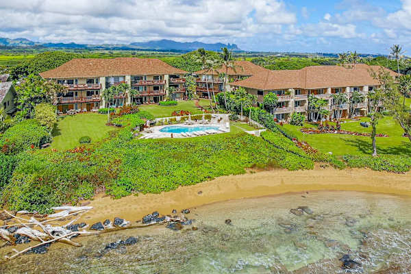 Beachfront Resort Aerial Perspective