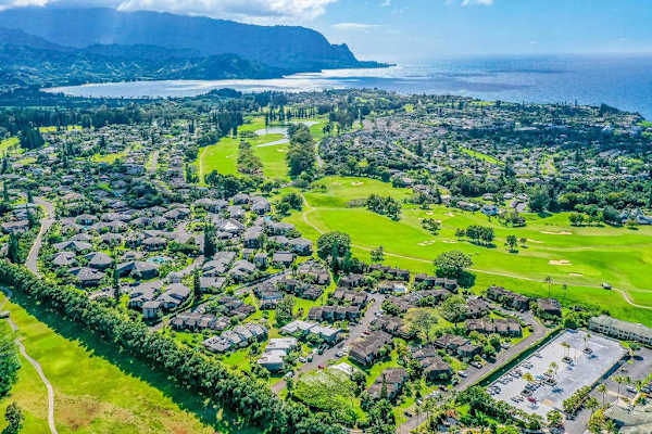 Princeville Paradise at Puamana aerial view