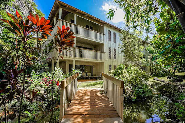 Peaceful Resort Garden Entrance