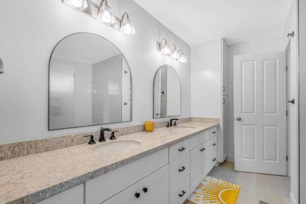 Spacious Double Vanity King Suite bathroom 