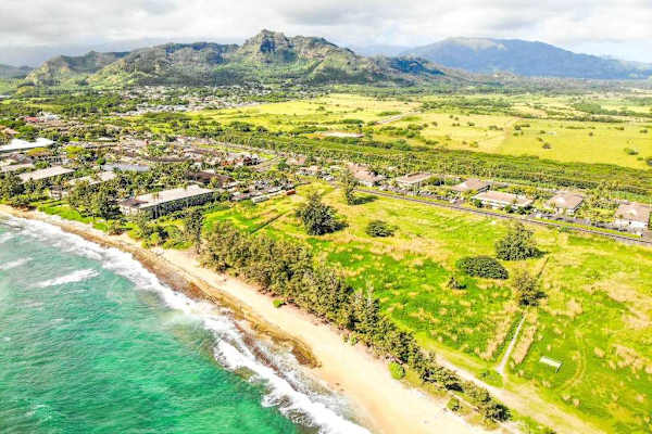Aerial views of the Hawaii Coastline.