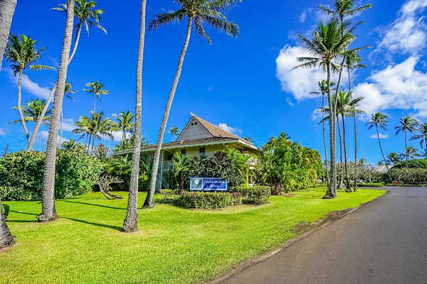 Lush Resort Grounds Near The Beach