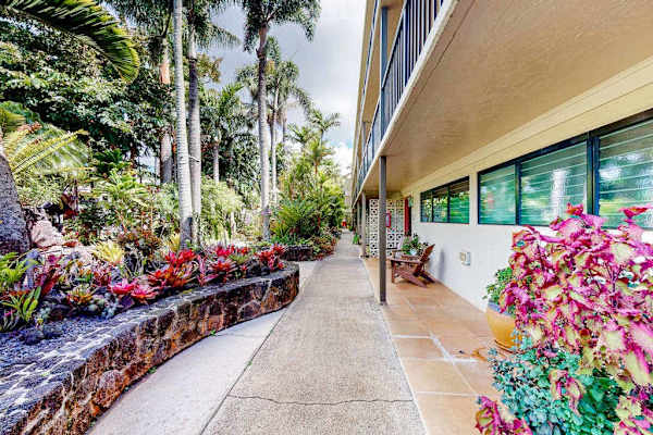 Beautifully Landscaped Resort Walkway