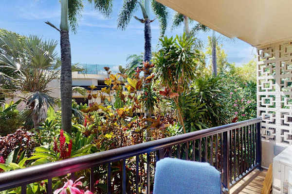Private Lanai Overlooking Tropical Gardens