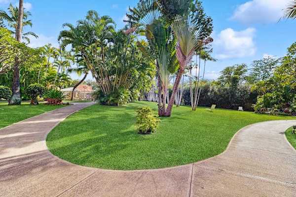 Beautifully landscaped resort grounds