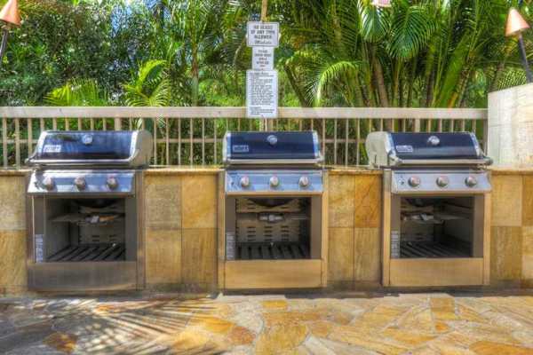 Outdoor grilling stations ready for your favorite island meal
