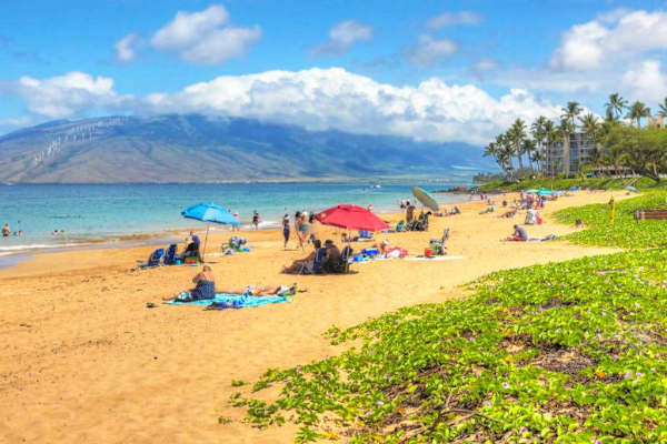 Enjoy a sunny beach day with beautiful ocean scenery
