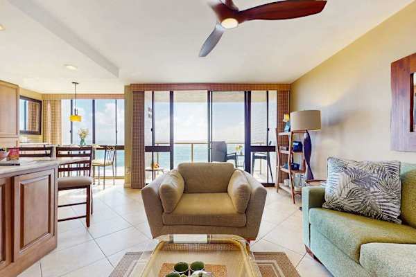 Bright Living Room With Ocean Views