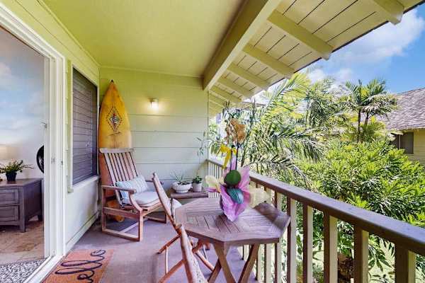 Private Lanai For Morning Coffee
