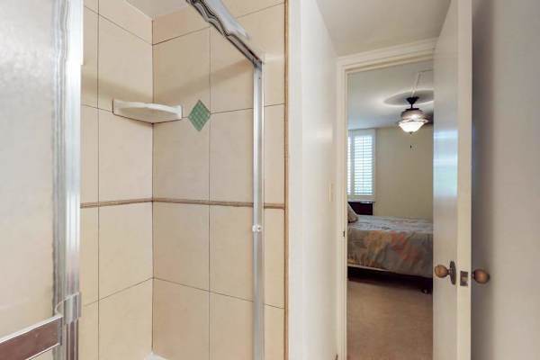 Convenient shower area for a refreshing start to the day