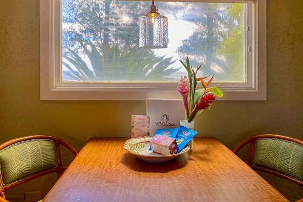 Cozy dining nook for two