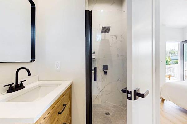 Modern Full Bathroom With Walk In Shower