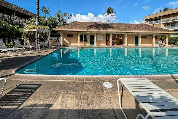 Relax by the beautiful blue pool