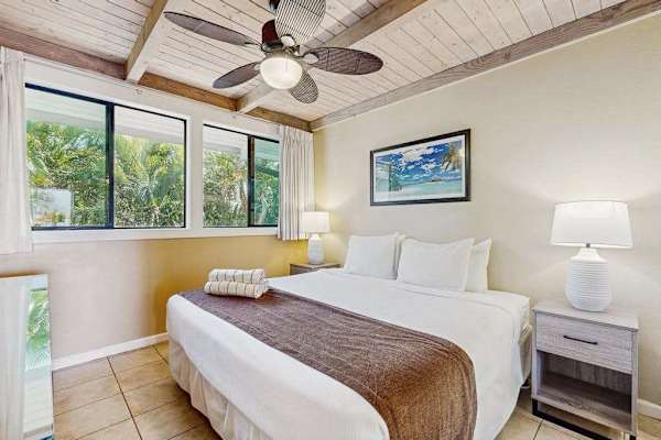 Master bedroom with king bed.