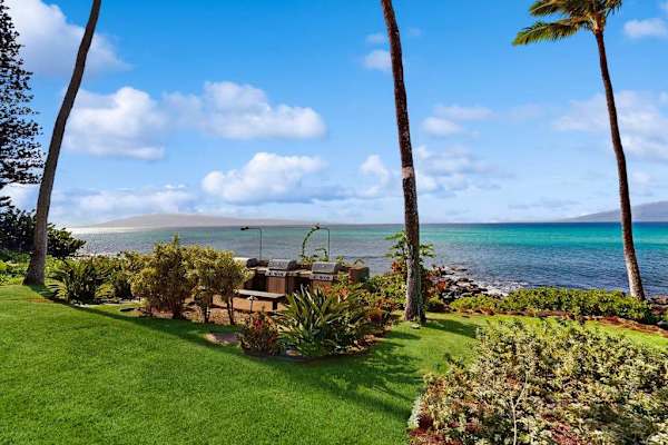 Oceanfront Lawn With Scenic Island Views