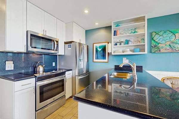 Newly remodeled state of the art stainless steel kitchen.  
