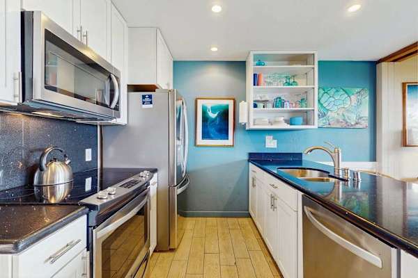 Newly remodeled state of the art stainless steel kitchen.  