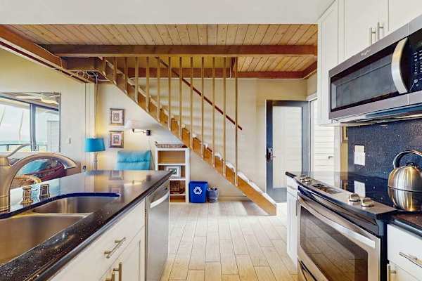 Newly remodeled state of the art stainless steel kitchen.  