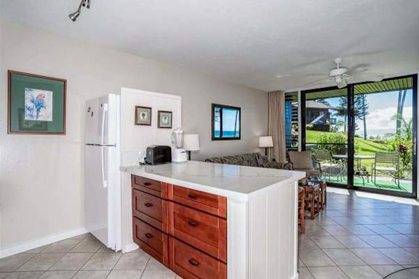 Open kitchen with plenty of counter space for all of your entertaining needs.