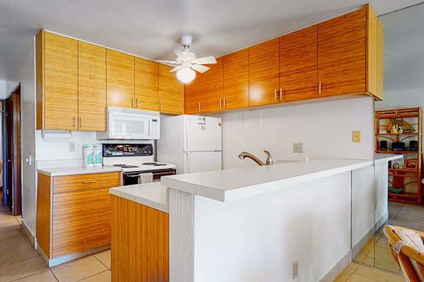 Spacious kitchen with modern appliances