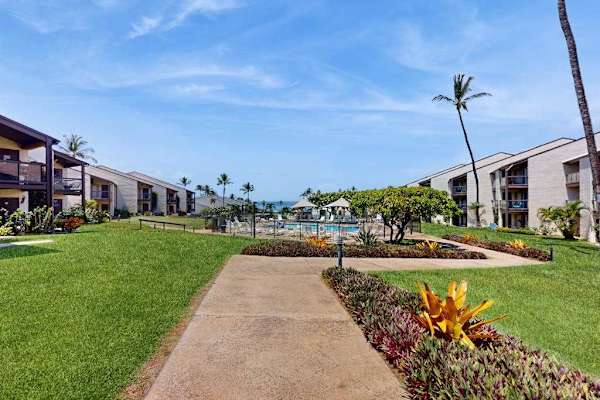 Tropical Walkway To Resort Amenities