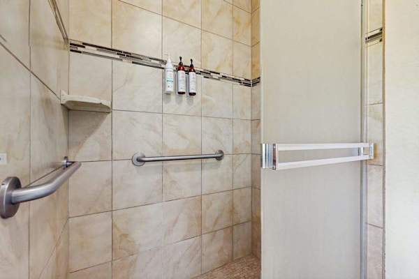 Fresh Walk-In Shower With Grab Bars