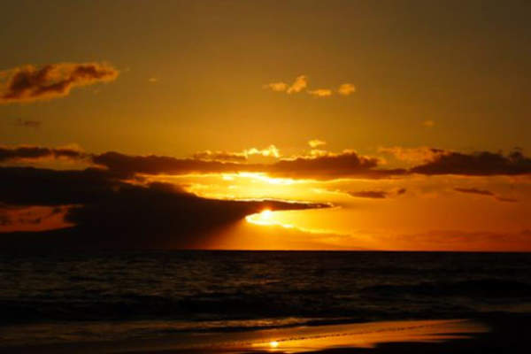 Golden Sunset Over The Pacific