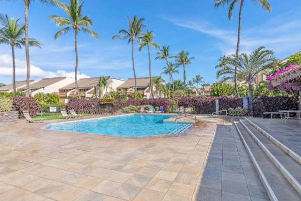 Resort Pool Surrounded By Palms