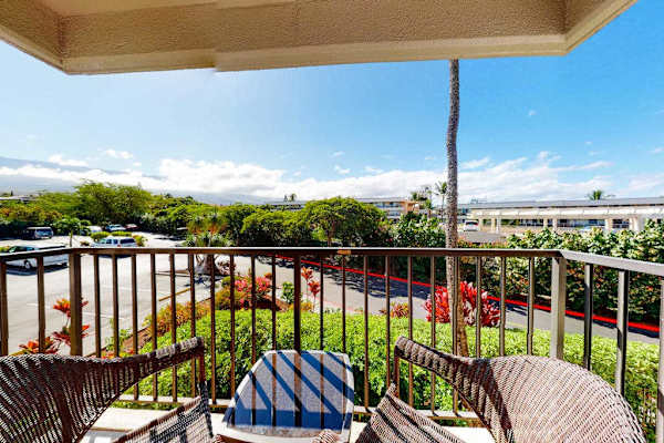 Enjoy beautiful resort views from the lanai, a refreshing spot to soak up the sunshine and tropical breeze