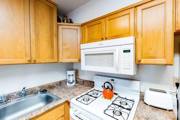 Bright kitchen with plenty of counter space