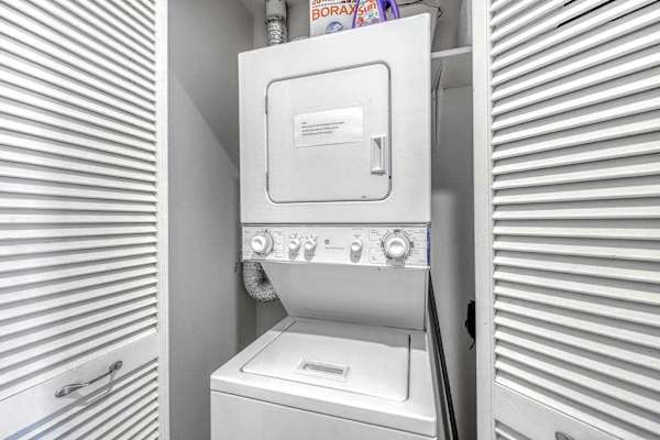 Convenient washer and dryer make extended resort stays easier and more comfortable