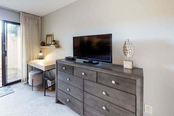 Spacious Bedroom With Smart TV