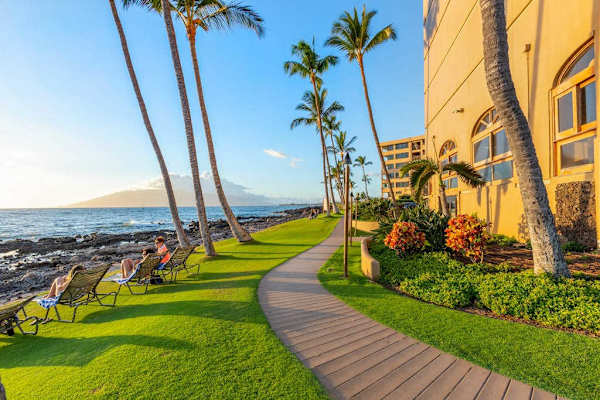 Scenic Oceanfront Walkway For Relaxing Evening Strolls