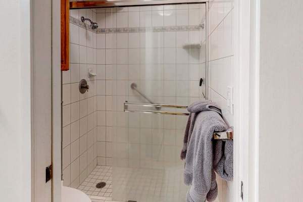 Master bathroom with walk-in shower