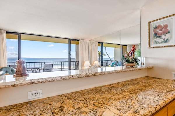Generous Granite Countertops With Unobstructed Views