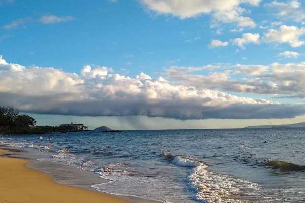 Tranquil Beachfront At Golden Hour