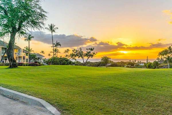Golden Sunset Over Tropical Greens