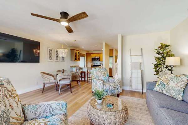 Open living room with plenty of natural light