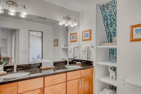 Spacious vanity with thoughtful storage