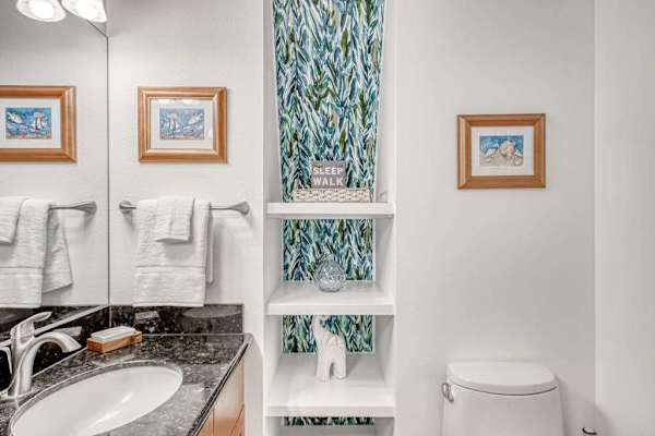 Bright bathroom with modern finishes