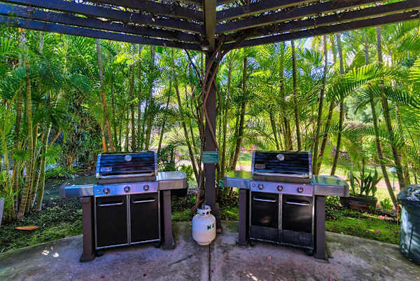 Covered BBQ area for outdoor cookouts