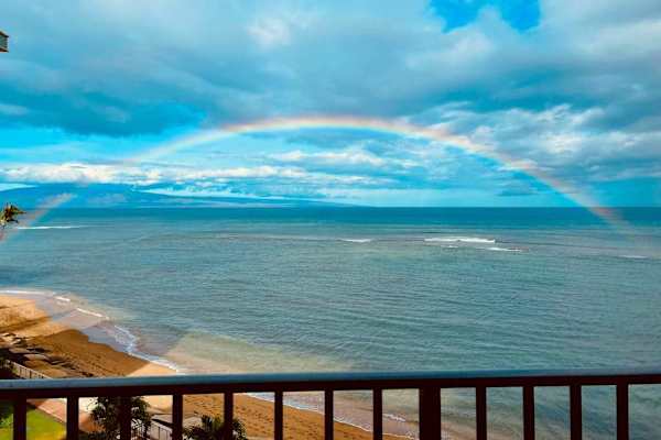 Private lanai that will be just the place to sip a morning cup of coffee or an evening glass of wine as the sun goes down. 