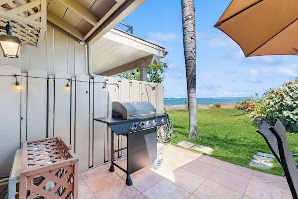 Fire up the BBQ grill and savor outdoor cooking just steps from the ocean.
