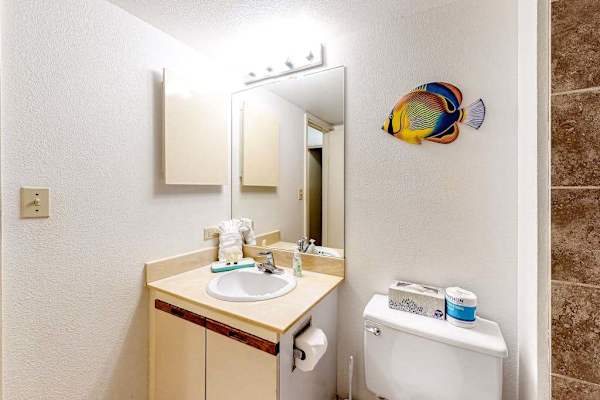 Guest bathroom with convenient drawer storage to keep your essentials organized