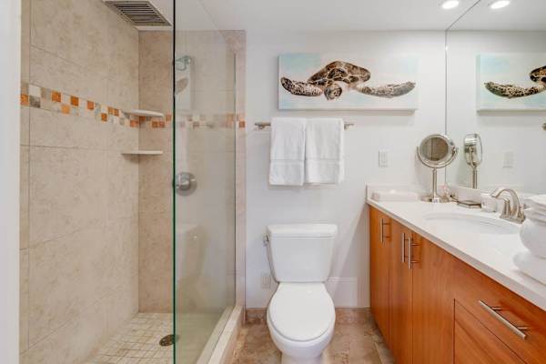 Luxury Bathroom With Glass Walk-In Shower