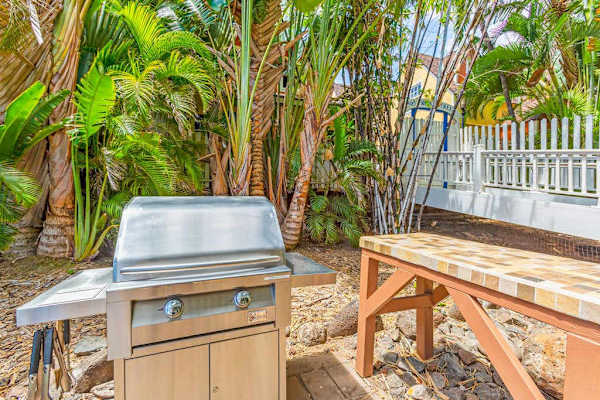 Tropical BBQ Area For Outdoor Gatherings
