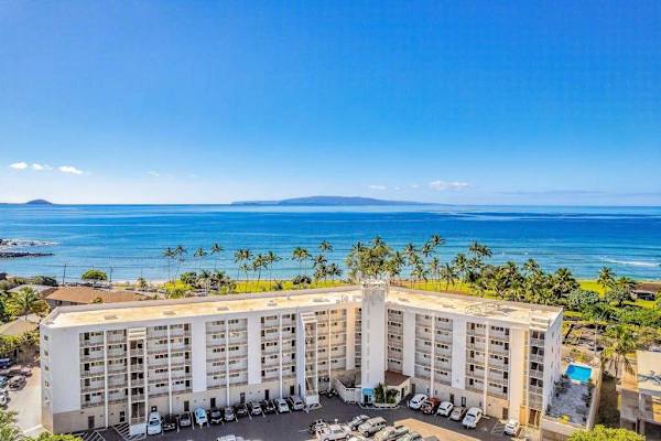 Aerial view of the resort and prime oceanfront location